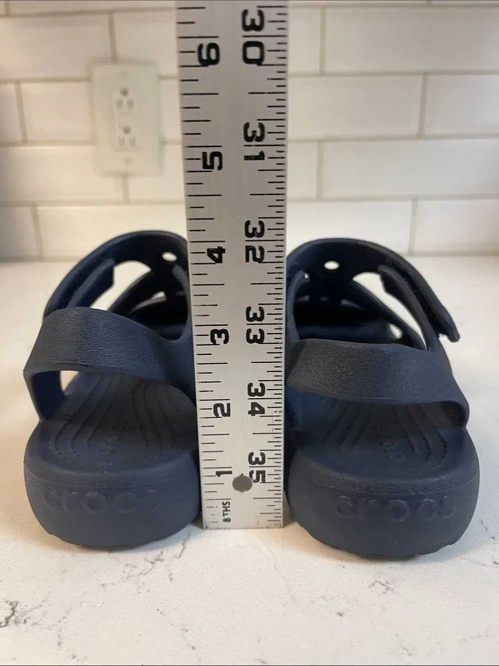 Crocs Kids' Classic Fisherman Sandal Navy Blue Size 13 Style Number 210625